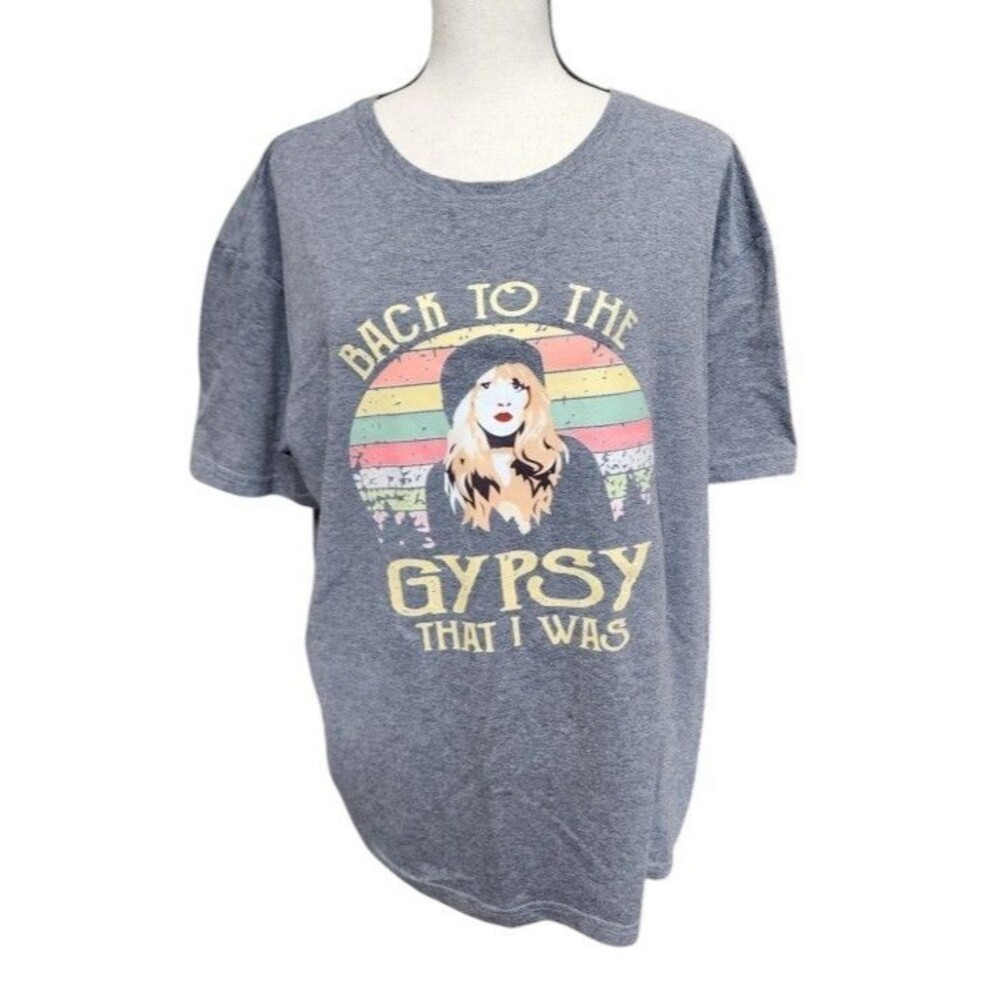 Stevie Nicks Band Tee Size 3X Gray 'Back To The Gypsy That I Was'